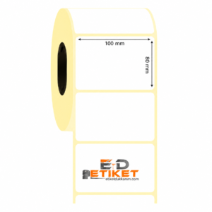 100mm x 80mm Kuşe Etiket