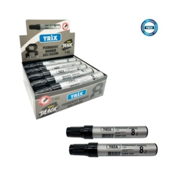 TRİX T-451 SİYAH JUMBO KOLİ KALEMİ 8 MM