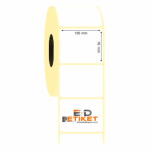 100mm x 70mm Kuşe Etiket