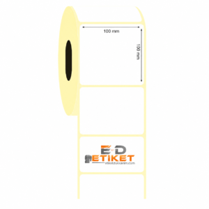 100mm x 100mm Kuşe Etiket