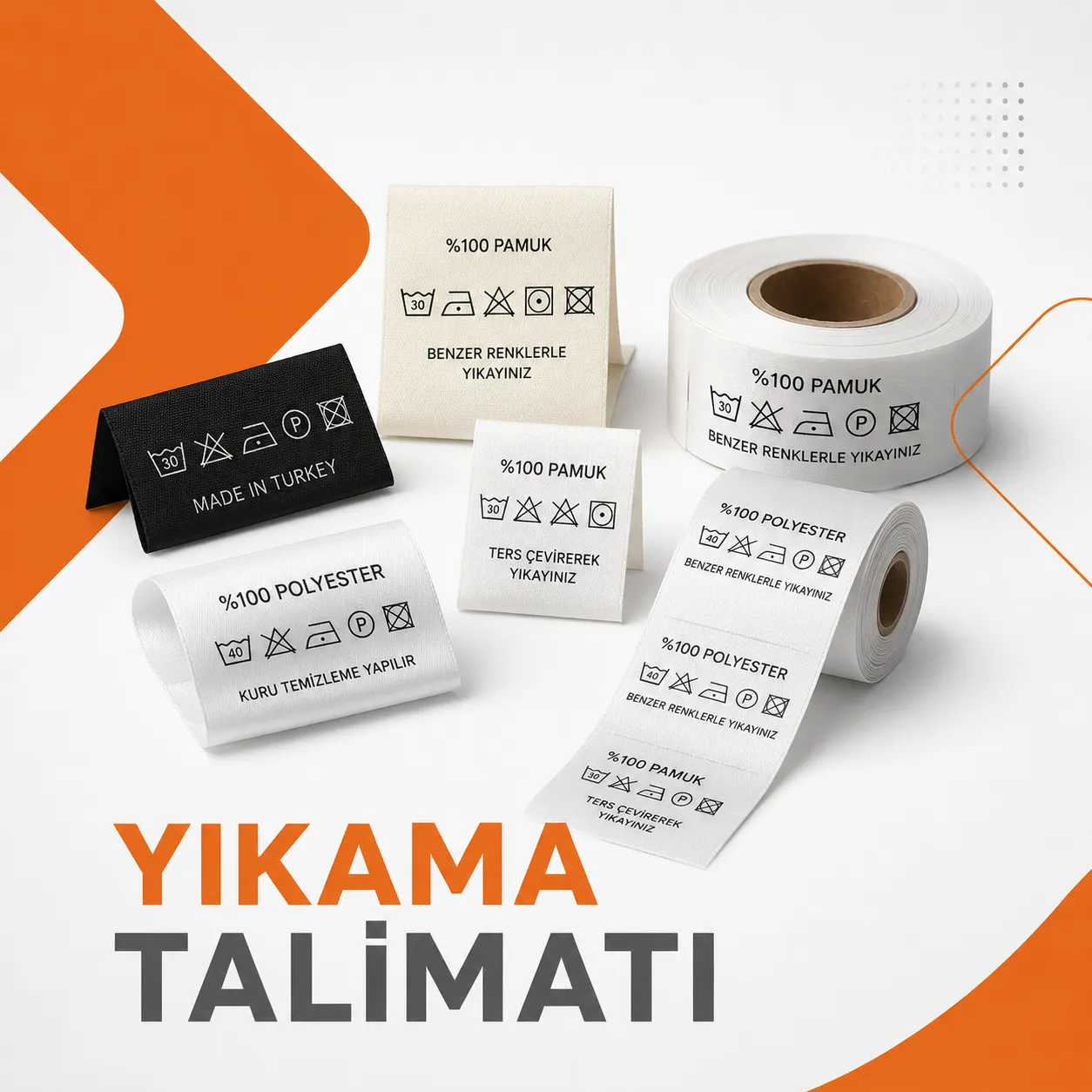 Yıkama talimatı etiketleri